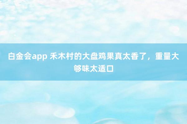 白金会app 禾木村的大盘鸡果真太香了，重量大够味太适口